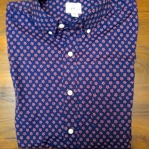 J.Crew Medium Slim Stretch Secret Shirt Floral Shirt